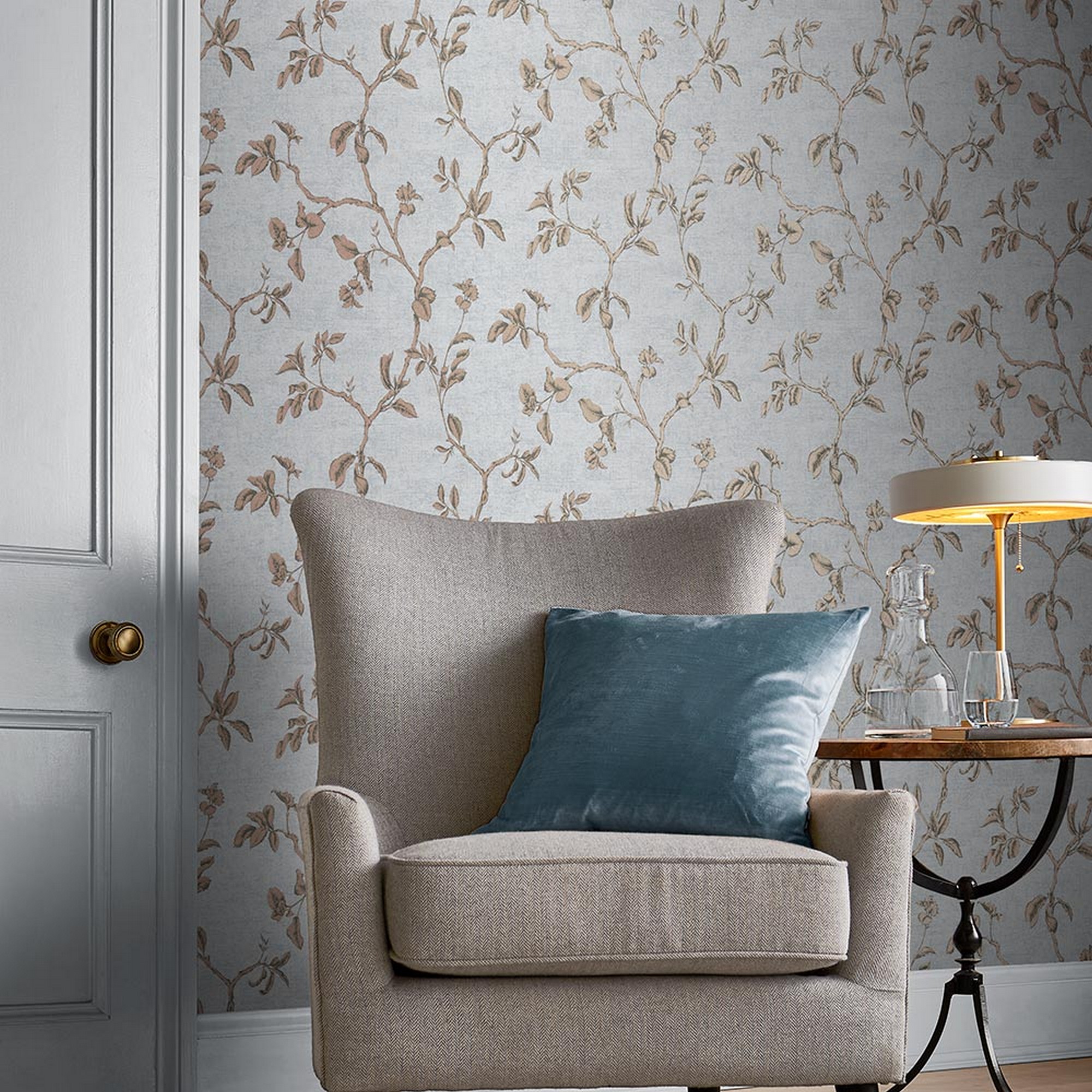 Twining Wallpaper 105674 By Graham Brown In Powder Blue